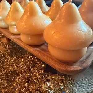 Gold Mushroom-Shaped Candles